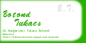 botond tukacs business card